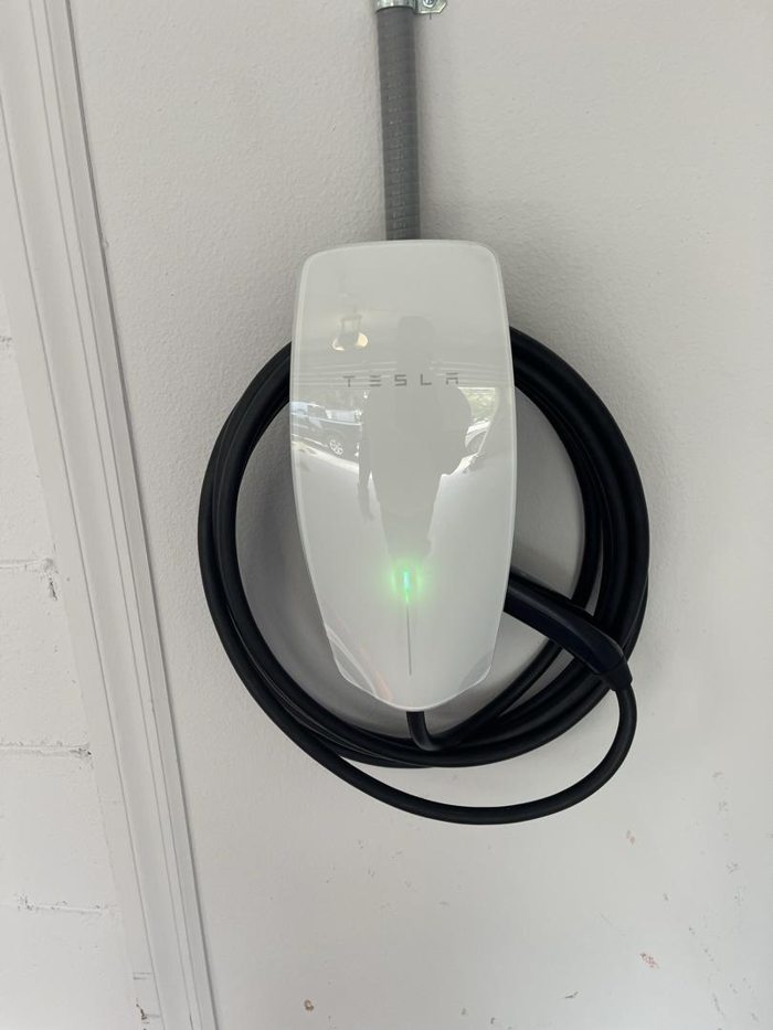 Hardwired home EV charger installation by Go Electric Chargers