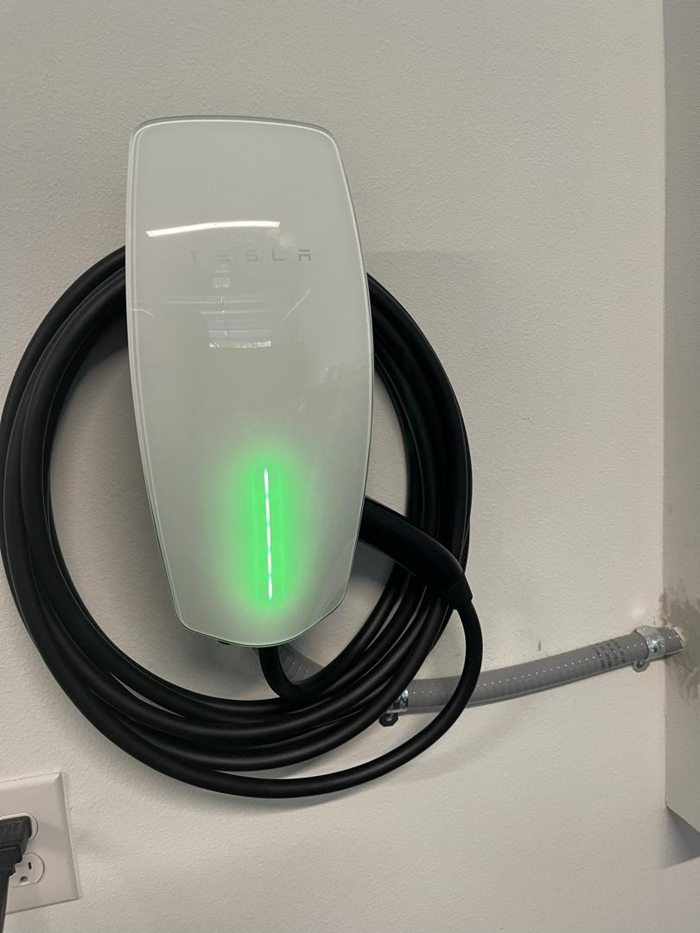 Hardwired home EV charger installation by Go Electric Chargers