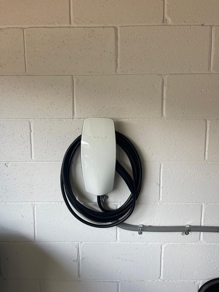 Hardwired home EV charger installation by Go Electric Chargers