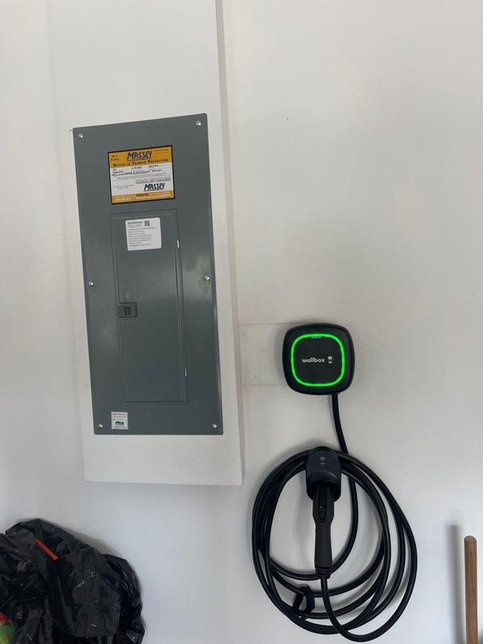 Hardwired home EV charger installation by Go Electric Chargers