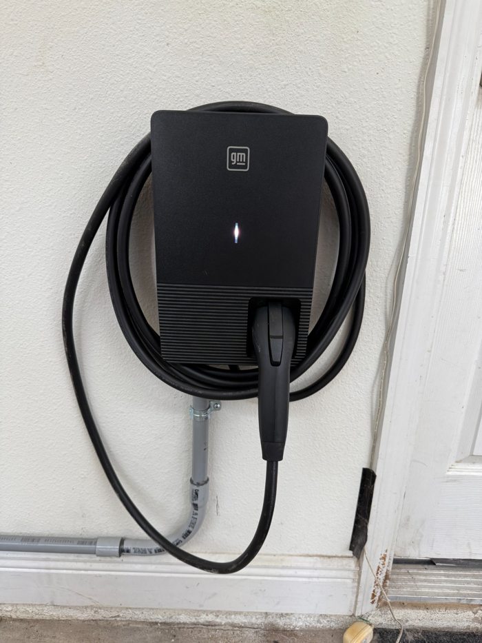 Hardwired home EV charger installation by Go Electric Chargers