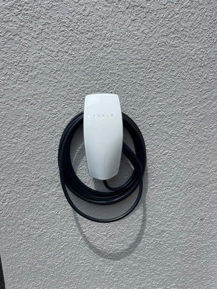 Hardwired home EV charger installation by Go Electric Chargers