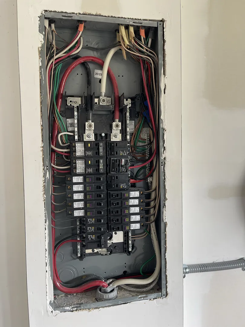 Electrical panel evaluated for a home EV charger installation